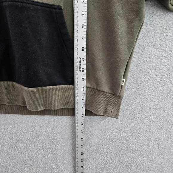 Vans Women Hoodie M Green Fleece Logo Activewear Long Sleeve - Picture 5 of 10